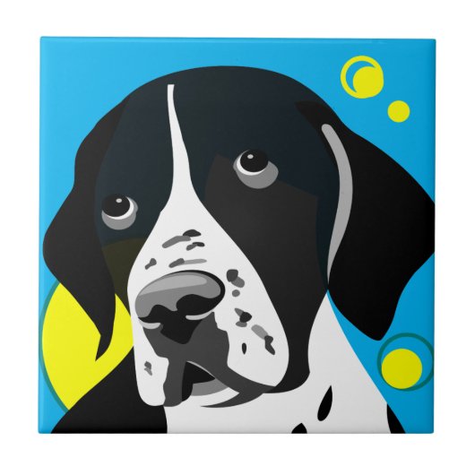 犬好き タイル (正面)