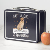 犬好き |タトゥーが大好きな女の子だけラブラドール メタルランチボックス (インサイチュ)