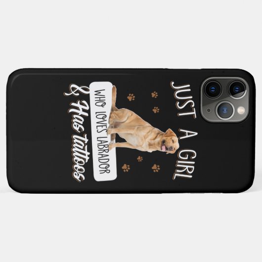 犬好き |タトゥーが大好きな女の子だけラブラドール Case-Mate iPhoneケース (裏面(横))