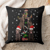 犬好き |チョコレートラブラドールクリスマスツリー クッション (ブランケット)