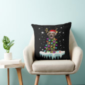 犬好き |チョコレートラブラドールクリスマスライト クッション (椅子)