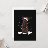 犬好き | チョコレート ラブラドール レトリバー クリスマス カード (正面/裏面インサイチュ)