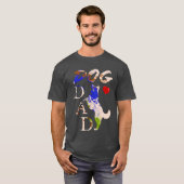 犬好き+パパ+友達+少年 Tシャツ (正面フル)