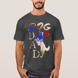 犬好き+パパ+友達+少年 Tシャツ