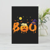 犬好き |ブハロウィーンラブラドール眠るカボチャ カード (スタンド正面)