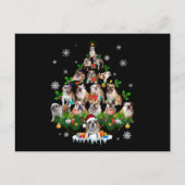 犬好き | ブルドッグのクリスマスツリーオーナメント シーズンポストカード (正面)