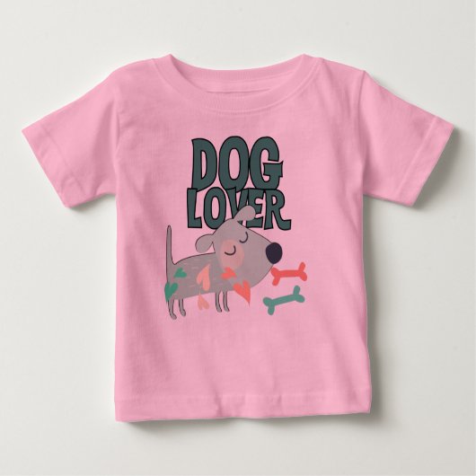 犬好き ベビーTシャツ (正面)