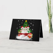 犬好き |マルチーズの子犬はクリスマスのプレゼント シーズンカード (正面)