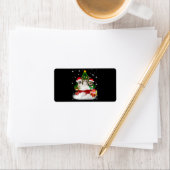 犬好き |メリークリスマス美しいシーズー（犬）Tzu ラベル (インサイチュ)