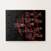 犬好き |ラブハートチョコレートラブラドールバレンタイン ジグソーパズル (横)