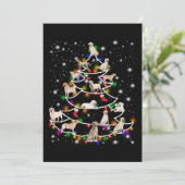 犬好き | ラブラドールクリスマスツリー カード (スタンド正面)