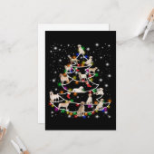 犬好き | ラブラドールクリスマスツリー カード (正面/裏面インサイチュ)