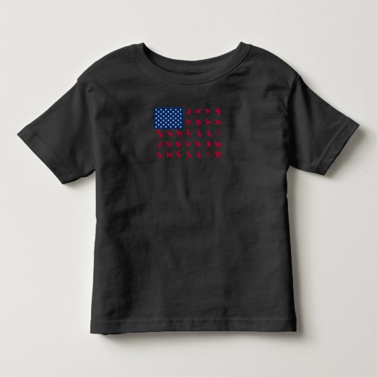 犬好き |ラブラドールレトリバーUSA米国国旗 トドラーTシャツ (正面)