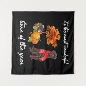 犬好き |一年で最も素晴らしい時間だ タペストリー (正面(横))