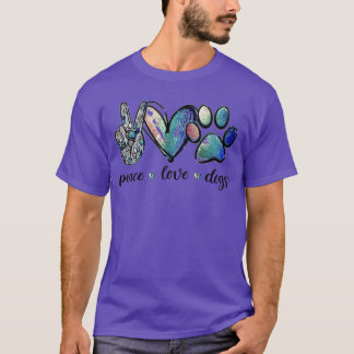 犬好き 平和 愛犬 パピー パウ 女性用 男性用 Tシャツ