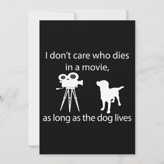 犬好き |映画で気に死んだ人はいない カード (正面)