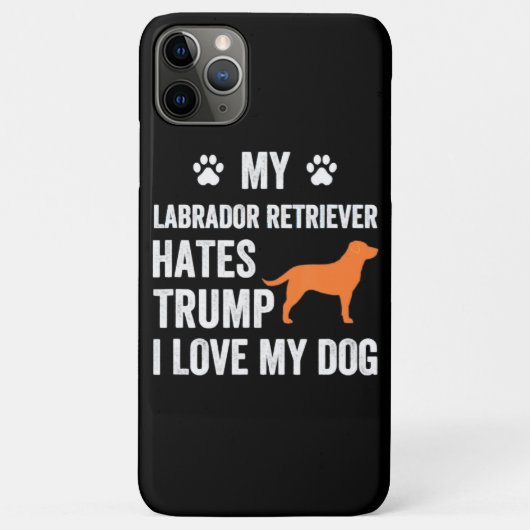 犬好き |私のラブラドールリトリバーはトランプを嫌う Case-Mate iPhoneケース (裏面)