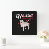 犬好き |私は本当に私のラブラドールレトリバーが大好き スクエア壁時計 (ホーム)