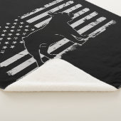 犬好き |米国国旗のブルドッフランスのグ愛国 シェルパブランケット (3/4)