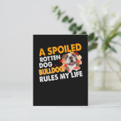 犬好き 腐ったブルドッグが私の人生を支配 サンキューカード (スタンド正面)