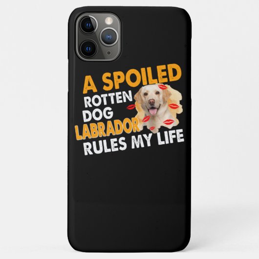 犬好き |腐った腐ったラブラドールが私の人生を支配 Case-Mate iPhoneケース (裏面)