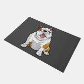 犬好き |英国おもしろいのブルドッグ犬の子犬の贈り物 ドアマット (アングル)