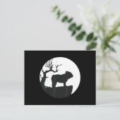 犬好き |英語ブルドッグシルエットハロウィーン シーズンポストカード (スタンド正面)