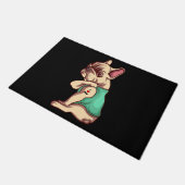 犬好き | Bulldog カッコいい I Love Mom Tattoo ドアマット (アングル)