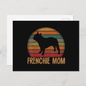 犬好き | Frenchie Momヴィンテージブルドッグ恋人 シーズンポストカード (正面/裏面)