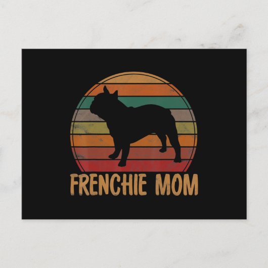 犬好き | Frenchie Momヴィンテージブルドッグ恋人 シーズンポストカード (正面)