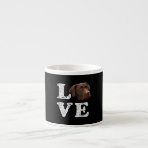 犬好き I Loveチョコレートラブラドールレトリバー エスプレッソカップ