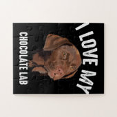 犬好き | I Love My Chocolate Lab ジグソーパズル (横)