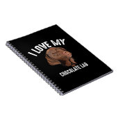 犬好き | I Love My Chocolate Lab ノートブック (右側)
