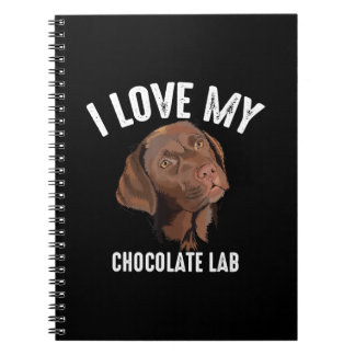 犬好き | I Love My Chocolate Lab ノートブック