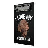 犬好き | I Love My Chocolate Lab ミニクリップボード (アングル2)