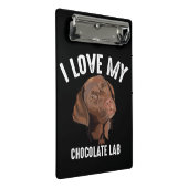 犬好き | I Love My Chocolate Lab ミニクリップボード (アングル)