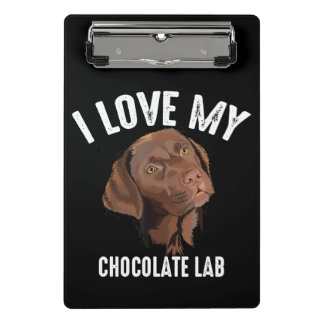 犬好き | I Love My Chocolate Lab ミニクリップボード