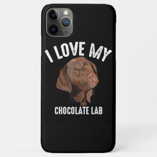 犬好き | I Love My Chocolate Lab iPhone 11 Pro Maxケース