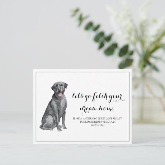 犬実在ラブラドールエステー買トマーケティング ポストカード (スタンド正面)