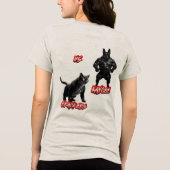 犬対猫 リクライニングコンバット トライブレンドTシャツ (裏面)