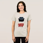 犬対猫 リクライニングコンバット トライブレンドTシャツ (正面全面)