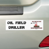 犬小屋では、油田の穴あけ機、石油掘削装置、油、ガス、 バンパーステッカー (車上)