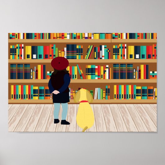 犬小屋に持ち込む本を選択 ポスター (正面)