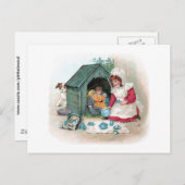 犬小屋のビクトリアンなお茶会 インビテーションポストカード (正面/裏面)