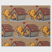 犬小屋のラッピング紙 ラッピングペーパー (フラット)