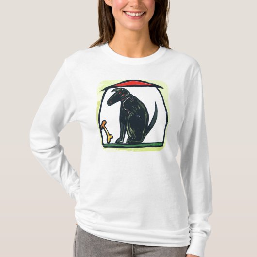 犬小屋の骨ペット Tシャツ (正面)