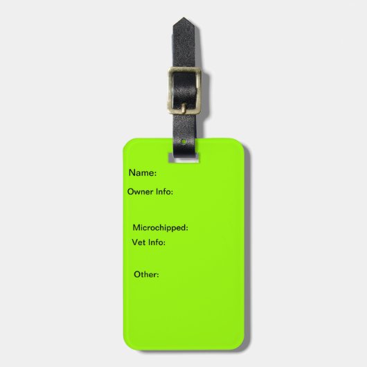 犬小屋または木枠IDのラベル ラゲッジタグ (正面縦)