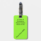 犬小屋または木枠IDのラベル ラゲッジタグ (裏面縦)