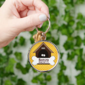 犬小屋及びDog´sの目犬IDのラベル キーホルダー (手)