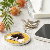 犬小屋及びDog´sの目犬IDのラベル キーホルダー (側面)